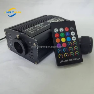 JC-fiber Light 18W RGBW Twinkle LED Aluminum Fiber Optic Lights 30M Remote Control APP Illuminator Lightweight 2-Year Warranty