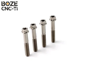 High Strength Grade 5 Titanium Alloy Screws | M3-M12 Custom Titanium Fasteners for Motorcycle Modification