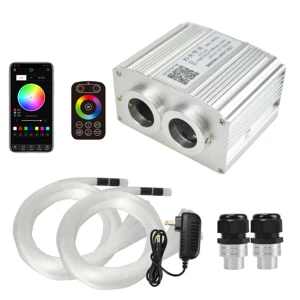 3m Mixed Fiber Optic 16W 12V Car Ceiling Twinkle Effect Touch Control Car Roof Star Sky Light Source LED Engine Fiber Optic Kit