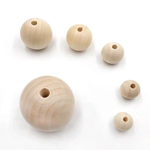 Natural Color Log Grass Tree Birch Maple Lotus Wood Wooden Beads Curtain Round 20mm Bulk
