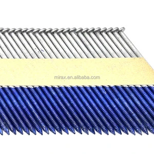 Factory Direct Price 34 Degree 2'' 2 1-2'' 3'' 3 1-2'' Zinc Plated D Head Ring Shank Paper Strip Nails