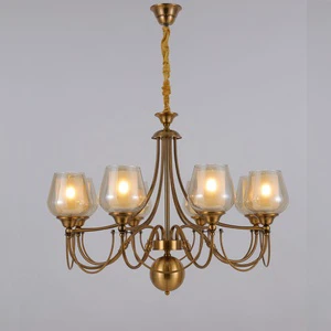 American Indoor Chandelier & Pendants Ceiling Light Retro Restaurant clear Glass Industrial Modern Chandeliers