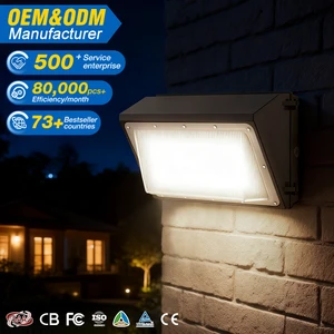 High Quality Long Life Led Solar Wall Lamp Outdoor Lighting Ip65 Waterproof 60w 100w 120w Corner Wall Pack Light