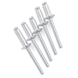 2mm 2.4mm 3mm 3.2mm 4mm 4.8mm 5mm 6mm 6.4mm Dome Head Open End Pop Rivets Steel Mandrel Aluminium Blind Rivets