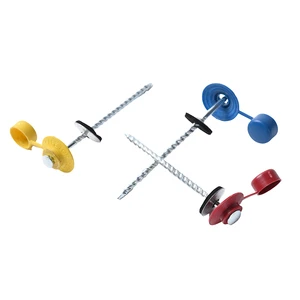 SAFETOP NAILS MAROON Screw Nail with Color Plastic Cap and Washer SAFE TOP PAT No 89-3573