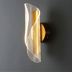 Modern Minimalist Acrylic LED Wall Lamp, Wall Mounted Light for Bedroom & Living Room