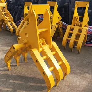 Hydraulic Log Grab Saw Timber Rotating Wood Grapple Saws Excavator Tree Cutter Clamp Saw