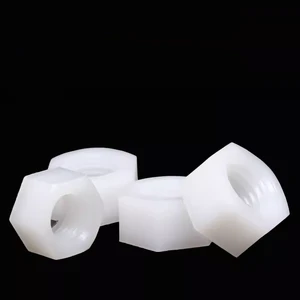 M2-M14 Hexagonal Nylon Plastic Insulated Nuts White Hexagonal Nuts in Stock Light Weight and Corrosion Resistant