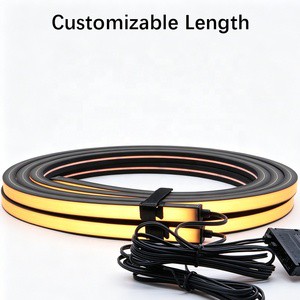 Yachengchuang Smart Flexible Black 1313LED Strip Light Indoor Acoustic Wood Panel Linear Lighting with Remote &Bluetooth Control