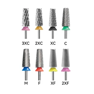 Hot Sale Factory Wholesale Nail Drill Bit 7.0mm 5 in 1 Cross Cut Bit Tungsten Steel OEM logo Drill Bit for Nails Small 4xc