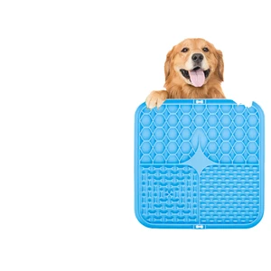 HILIM Modern Eco-Friendly Waterproof Silicone Square Dog Lick Mats Suction Cups Easy Clean Slow Feeder Pet Mat All Seasons