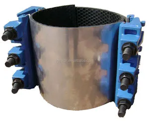 Pipe Repair Clamp Connect Ductile Iron Jaw Stainless Steel Pipe Band Repair Clamp