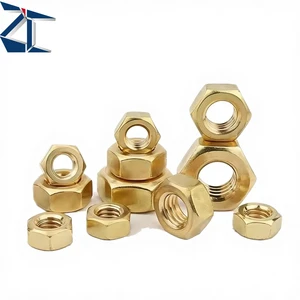 High Precision Brass Hexagon Nuts Brass Hex Nuts Metric Thread Brass Fasteners for Machinery Equipment