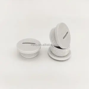 Gray White Metric PG Thread With Or Without Lock Nut O-ring Nylon Plug For Electrical Cabinet Female Thread Hole