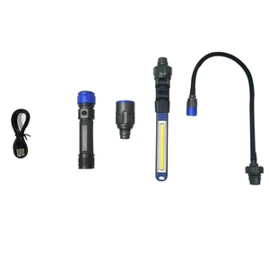Suitable for Home Outdoor 3 in 1 Flexible Lighting Work Flashlight Multi-function Quick Disconnect Foldable 180degree Work Light