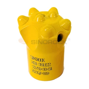 Tapered Button Drill Bit 6tips 7tips 8tips Rock Drill Bit Forging Carbon Steel Tungsten Carbide for Coal Mining Well Drilling