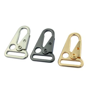Qiannuo Zinc Alloy Olecranon Metal Hook Sling Clip Clasp Carabiner Snap Hook Mini Durable Waterproof for Backpack Webbing Belt