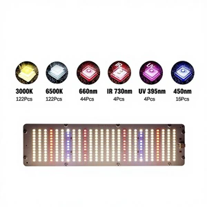 Fin Radiator Full Spectrum 50W LED Grow Light 312LEDs Plant Growing Lamp Phyto Lamp for Indoor Flowers Vegs Seedlings Greenhouse