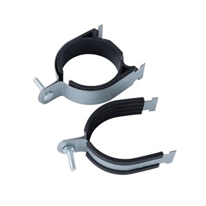 Pipe Clamp with Rubber Lined Steel Clamp Carbon Steel Pipe Clamp Bracket P Type Saddle Clamp Pipe Support