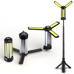 2000 Lumens Rechargeable LED Work Light with Stand LED Tripod Work Light