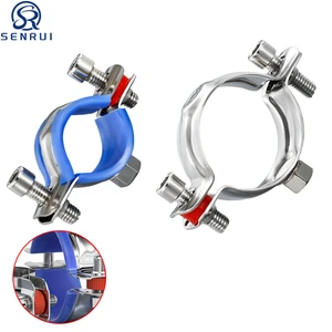Factory Wholesaler Anti-vibration Hose Clamp Fitting Rubber Lined Stainless Steel 304 Pipe Clamp Hanger for HVAC Construction