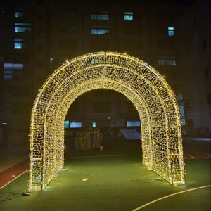 3D Outdoor Giant LED Fairy Light Tunnel Christmas Driveway Arch IP65 Waterproof Street Commercial Mall Plaza Park Display