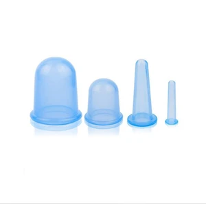 Wholesale High Quality Cupping Therapy Vacuum Suction Massage Cup Portable Eco-friendly 4 Pcs Silicone Facial Cupping Set