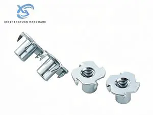 Grade 4.8 8.8 M5 M6 M8 M12 t Nuts M5x10mm Four Claw Carbon Steel Zinc Plated Four Claw T Nut With Pronge
