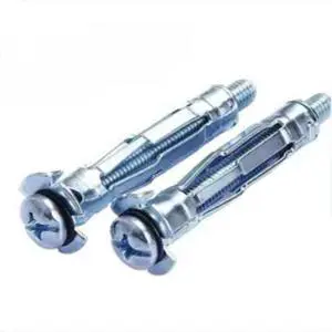 Carbon steel galvanized flat head Phillips hollow drywall expansion screws anchors