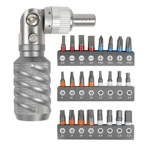 25-Piece Steel Handle DIY Grade Small Precision Drill Bits and Screwdriver Bits Set with Chamfering Function