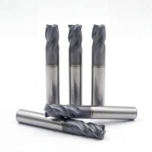 Black Coated Tungsten Cobalt Alloy Carbide Flat End Mill D0.5-D12 HRC55-65 OEM/ODM Huadi Brand for Engraving Machine Metal