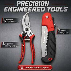Professional Garden Tool Set SK-5 High Carbon Steel Pruning Shears And Folding Hand Saw For Orchard Branch Trimming Cut
