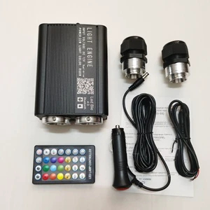 Two-Channel Two-Color Flashing LED Fiber Optic Lamp Remote Control Mobile Phone APP Controls Music Led Fiber Optic Light