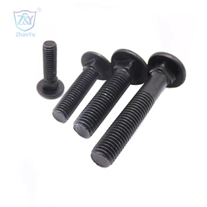 High Strength Black Mshroom Head Square Neck Bolts DIN 603 Large Cup Head Square Neck Bolts
