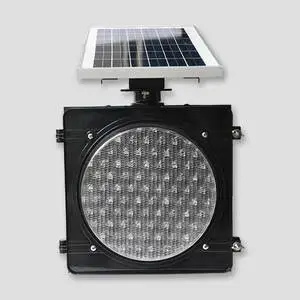 300mm Yellow Salar Flashing Warning Light