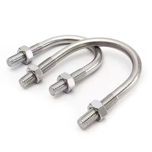 China Manufacturer M10 M12 M16 HDG Square U-bolt Clamp Carbon Stainless Steel U Bolts