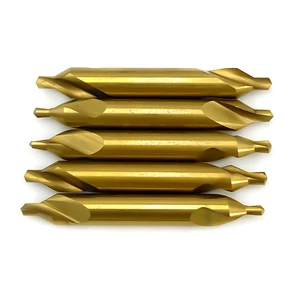 High Quality HSS-E TiN Coated Cylindrical Handle Center Drill Bit 1/2/3/4/5/6 M35/M42 for CNC Lathe