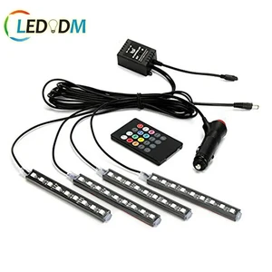 Easy Install Car LED Strip Light 5V USB BT Music RGB Car Interior Atmosphere Lights with Sound Active Function Ready in Stock