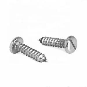 304 316 Stainless Steel Slotted Pan Head Self Tapping Corrosion Resistant Drywall Fastening Screws Black Wood Gypsum Board