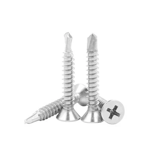 Stainless Steel Self Drilling Screw DIN7504P Flat Head Self Tapping Fasteners