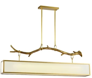 Imitate Tree Branch Chandelier for Living Room Bedroom Restaurant Bar All Copper Lamp Indoor Lighting Decor