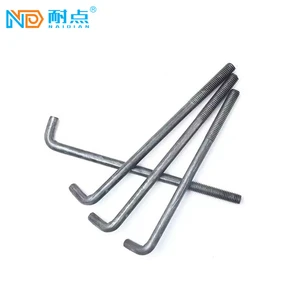 Class 4.8 & 6.8 High-strength Customized L-shaped Galvanized Zinc Plated Black Oxide Anchor Bolts With Nuts And Washers