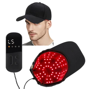 Wireless Remote Control 660 850nm Red Light Therapy Cap Portable Head Massager Rechargeable Battery NIR LED Hat for Hair Growth