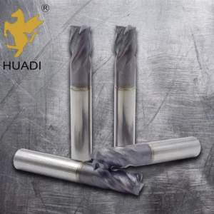 Super Hard Wear Resistant HRC55-65 4 Flutes 12mm Coated Carbide End Mill D0.5-D12 for CNC Mold and Stainless Steel