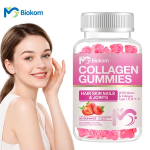 Private Label Hair Multi Vitamin A C Gummy Biotin Collagen Keratin Gummies Supplement For Skin Whitening And Hair Nails Growth