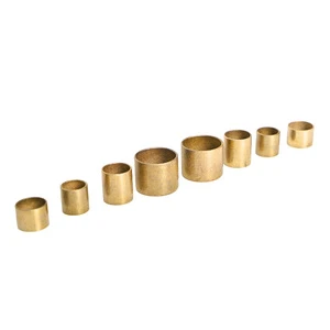 Custom Copper Based Powder Metallurgy Oil Impregnated Sleeve Bushing Self Lubricating Bearing
