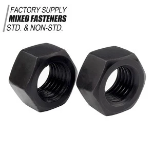 Large Hexagon Nut for Pipe Flange Connection Black Oxide Finish Fully Threaded Left Hand Class 8 Structural DIN934 SOKUN Brand