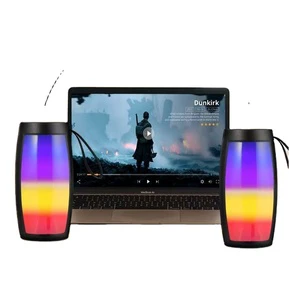 Portable RGB Night Light Music Player Speaker Wireless LED for Compatible Party Outdoor Home Computer Luminous Card