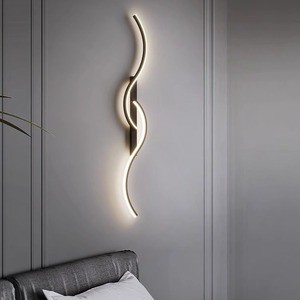 60cm 80cm 100cm Wall Light Bedroom Living Room Long Wall Lamp Bedside Grille Wall Light Modern Long Strip Decorative Lamp Modern