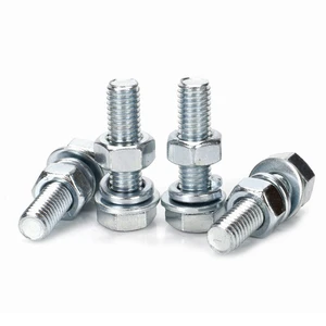 Wholesale Electro Galvanized Carbon Steel Hex Bolt and Nut Grade 4.6 8.8 for General Industrial Machinery Assembly